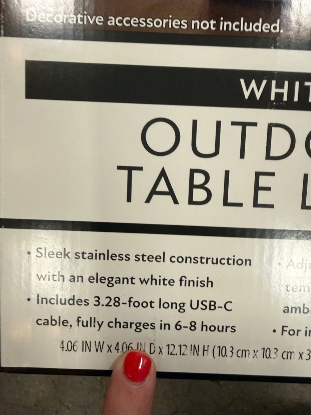 Member's Mark White Outdoor Table Lanterns - 2 Pack
